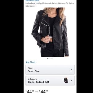 Faux leather Philomena Petti jacket size small